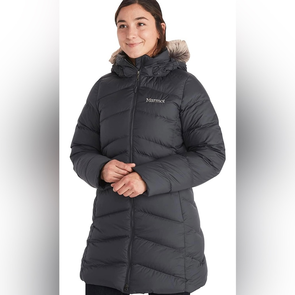 Marmot Montreal Women's Mid-Thigh Length Down Puffer Coat, Fill Power 700